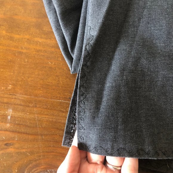 Handmade Embellished Charcoal Maternity Skirt - Picture 2 of 6